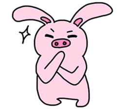 Pig Rabbit and her friends sticker #11365429