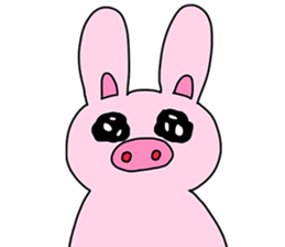 Pig Rabbit and her friends sticker #11365430