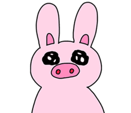 Pig Rabbit and her friends sticker #11365430