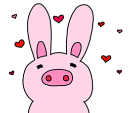 Pig Rabbit and her friends sticker #11365433