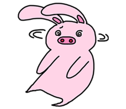 Pig Rabbit and her friends sticker #11365442