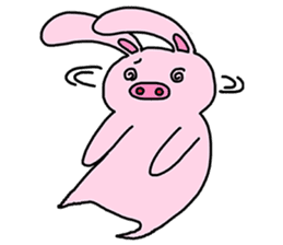 Pig Rabbit and her friends sticker #11365442