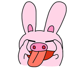 Pig Rabbit and her friends sticker #11365449