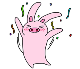 Pig Rabbit and her friends sticker #11365455