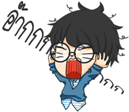 Glasses Nerd Boy. sticker #11365482