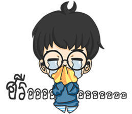 Glasses Nerd Boy. sticker #11365492