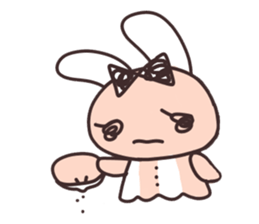 Lady the rabbit by miz sticker #11365513