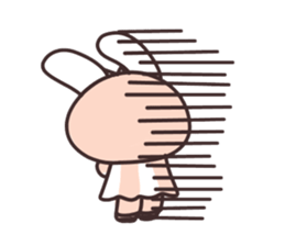 Lady the rabbit by miz sticker #11365526