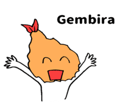 Sticker of fried shrimp (Bahasa Melayu) sticker #11366776