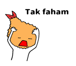Sticker of fried shrimp (Bahasa Melayu) sticker #11366778
