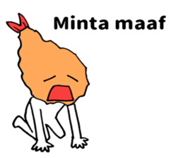 Sticker of fried shrimp (Bahasa Melayu) sticker #11366787