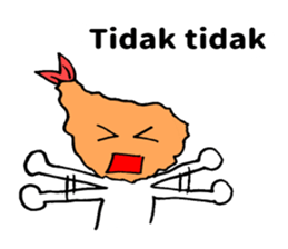 Sticker of fried shrimp (Bahasa Melayu) sticker #11366788