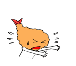 Sticker of fried shrimp (Bahasa Melayu) sticker #11366789