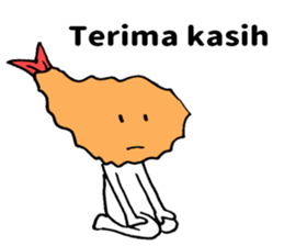 Sticker of fried shrimp (Bahasa Melayu) sticker #11366790