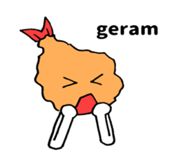 Sticker of fried shrimp (Bahasa Melayu) sticker #11366793