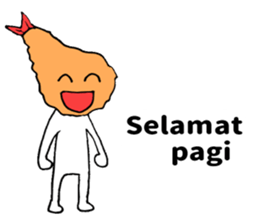 Sticker of fried shrimp (Bahasa Melayu) sticker #11366798