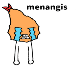 Sticker of fried shrimp (Bahasa Melayu) sticker #11366800