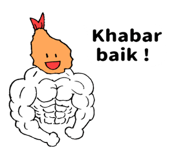 Sticker of fried shrimp (Bahasa Melayu) sticker #11366803