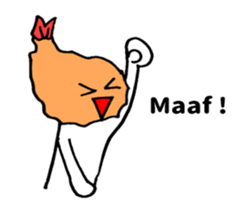 Sticker of fried shrimp (Bahasa Melayu) sticker #11366806