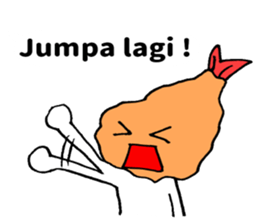 Sticker of fried shrimp (Bahasa Melayu) sticker #11366808