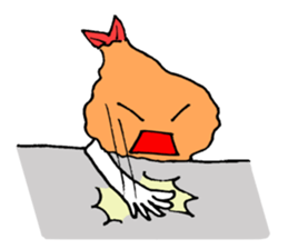 Sticker of fried shrimp (Bahasa Melayu) sticker #11366809