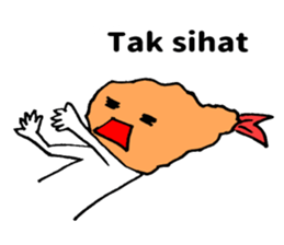 Sticker of fried shrimp (Bahasa Melayu) sticker #11366811