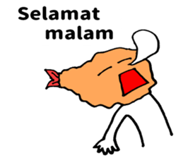 Sticker of fried shrimp (Bahasa Melayu) sticker #11366813