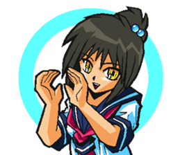 Low tension girl Sticker sticker #11366957