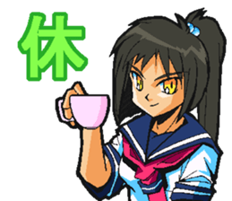 Low tension girl Sticker sticker #11366974