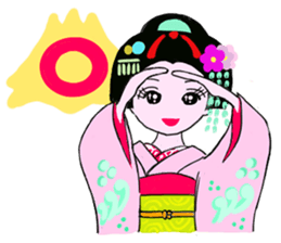 Colorful kimono beauty  No. 2 sticker #11369064