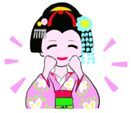Colorful kimono beauty  No. 2 sticker #11369065