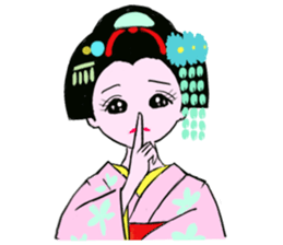 Colorful kimono beauty  No. 2 sticker #11369066