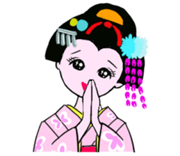 Colorful kimono beauty  No. 2 sticker #11369067