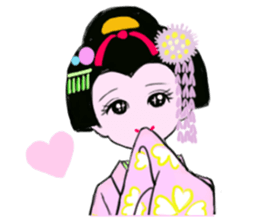 Colorful kimono beauty  No. 2 sticker #11369068