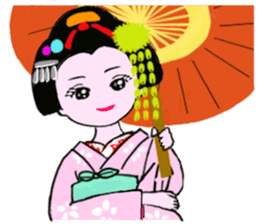Colorful kimono beauty  No. 2 sticker #11369071