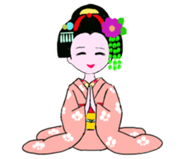 Colorful kimono beauty  No. 2 sticker #11369075