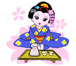 Colorful kimono beauty  No. 2 sticker #11369082