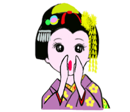 Colorful kimono beauty  No. 2 sticker #11369091