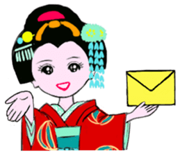 Colorful kimono beauty  No. 2 sticker #11369092