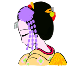 Colorful kimono beauty  No. 2 sticker #11369100