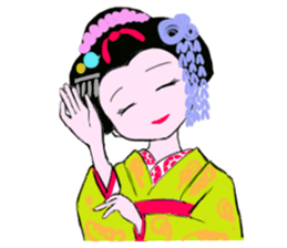 Colorful kimono beauty  No. 2 sticker #11369102