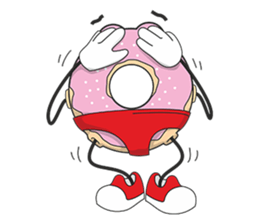 Donut in panties sticker #11369470