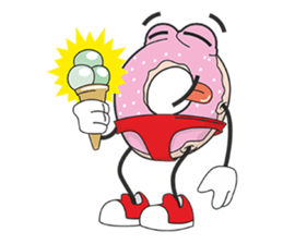 Donut in panties sticker #11369477