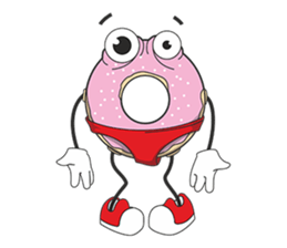 Donut in panties sticker #11369481
