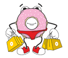 Donut in panties sticker #11369489