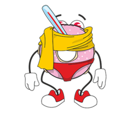 Donut in panties sticker #11369499