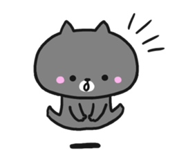 Black cat to appeal to for summer sticker #11369628