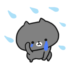 Black cat to appeal to for summer sticker #11369630