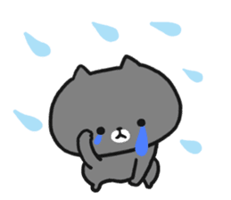 Black cat to appeal to for summer sticker #11369630