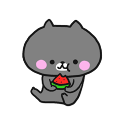 Black cat to appeal to for summer sticker #11369656